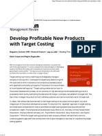 Develop Profitable New Products With Target Costing