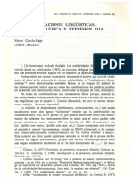 Sobre Implicaciones Linguisticas. Solidaridad Lexica y Expresion Fija. Garcia Page