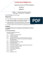 Professional Competence Course (PCC) Syllabus Syllabus Group I Paper 1: Advanced Accounting