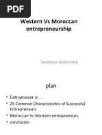 Western Vs Moroccan Entrepreneurship: Saadaoui Mohamed