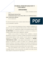 Carta Notarial Por Difamacion y Calumnia