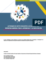 Actividades de Apoyo Educativo A Los Alumnos Que Enfrentan Barreras para El Aprendizaje y La Participación
