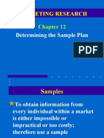 Marketing Research: Determining The Sample Plan