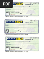 Cheques Banco Visa