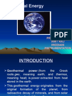 Geothermal Energy: Presented By: Amit Raj 09EE6406 Instrumentation