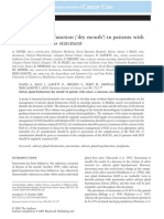 Salivary Gland Dysfunction ( Dry Mouth') in Patients With Cancer: A Consensus Statement