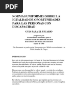 90 - Normas Uniformes Sobre La Igualdad de Oportunidades para Las Personas Con Discapacidad