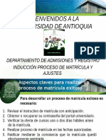 Aspectos Claves Proceso Matricula Udea