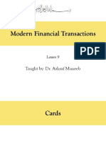 Modern Financial Transactions: Taught By: Dr. Ashraf Muneeb