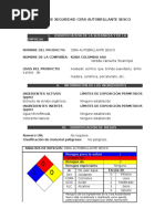 Hoja de Seguridad Cera Autobrillante