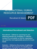 IHRM - Recruitment & Selection