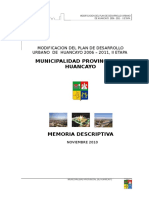 Memoria Descriptiva Pdu 2006-2011, Ii Modificacion