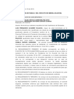 Formato de Memorial Que Subsana Auto Inadmisorio de Demanda