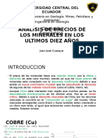 Analisis de Precios de Los Minerales en Los Ultimos 10 Años