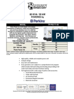 65 KVA Perkins Diesel Generator Set - Non EPA - 50Hz TP-P65-T1-50