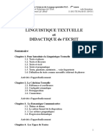 LINGUISTIQUE TEXTUELLE Et DIDACTIQUE de l'ECRIT PDF