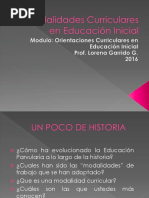 Modalidades Curriculares