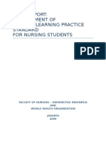 Final Report: Development of Clinical Learning Practice Standard For Nursing Students