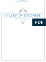 Analysis of Discourse': Essay by Francis Bacon