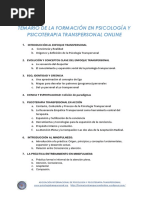 Psicologia Transpersonal Temario-Formacion