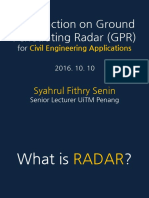 Introduction On Ground Penetrating Radar (GPR) : Civil Engineering Applications