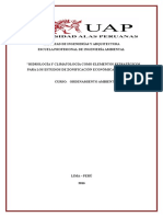 Hidrología y Climatología Como Elementos Estratégicos para Los Estudios de Zonificación Económica y Ecológica