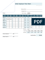 Timesheet With 2 Breaks