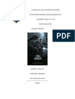 La Immaculada Concepcion School E.Caruncho Avenue, Malinao Pasig City ACADEMIC YEAR 2015-2016 Movie Analysis Jurassic World