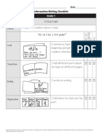 Grade 1 Illustrated Checklist