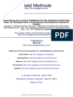 Developing and Using A Codebook For The Analysis of Interview Data