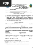 HIDRAULICA Examen Segundo Parcial 2016 t1 ESPOL