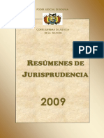 Resumenes de Jurisprudencia 2009 Corte Suprema de Justicia