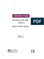 Wireless LAN USB Adapter: Quick Start Guide