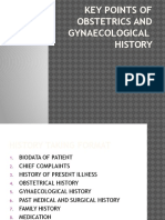 Key Points of Obstetrics and Gynaecological History