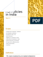 FDI Policies in India: Team 4