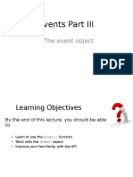 Events Part III: The Event Object