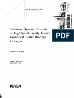 Transient Dynamic Analysis of High-Speed Lightly Loaded Cylindrical Roller Bearings