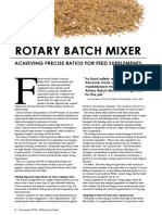 Rotary Batch Mixer - Achieving Precise Ratios For Feed Supplements