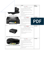 Model Spec Price RM899 Inkjet Printer