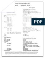 CSS Quick Reference Guide