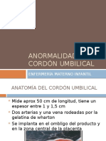 Anormalidades Del Cordón Umbilical