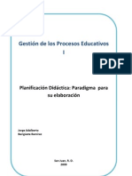 PLANIFICACIÓN DIDÁCTICA Paradigmas para Su Elaboración