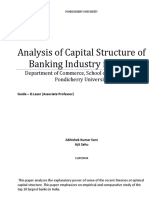 Capital Structure of Banking Companies in India