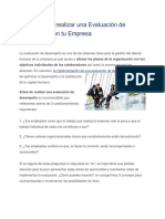 7 Pasos para Realizar Una Evaluación de Desempeño en Tu Empresa