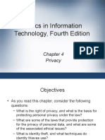 Ethics in Information Technology, Fourth Edition: Privacy