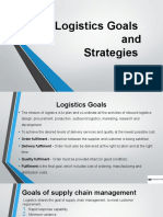 Logistics Goals and Strategies