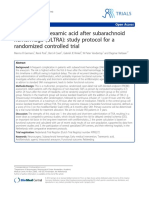 Ultra-Early Tranexamic Acid After Subarachnoid Hemorrhage (ULTRA) : Study Protocol For A Randomized Controlled Trial