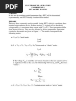 EEM328 Electronics Laboratory - Experiment 6 - FET and FET Biasing