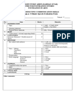 Assignment 1: 5-Minute Speech Evaluation Form