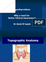 Hypothyroidism: Why A Need For Better Clinical Awareness? DR Amel El Tayeb